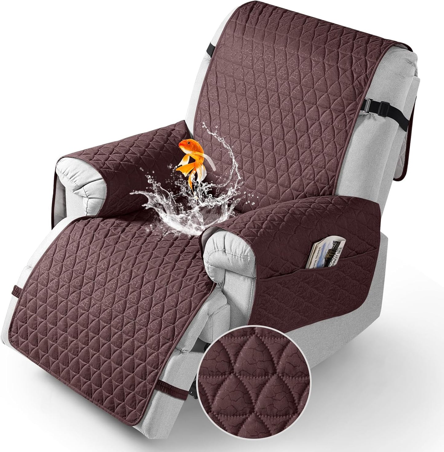 TAOCOCO Waterproof Recliner Cover with Non-Slip Granule Design