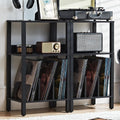 LELELINKY Record Player Stand Set of 2 for Vinyl Storage