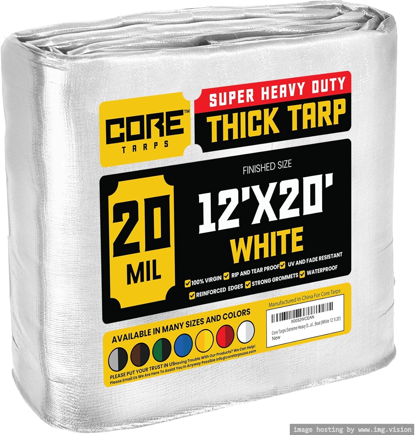 Extreme Heavy Duty 20 Mil Tarp Cover for All Weather Needs