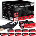 Black Nitrile Disposable Exam Gloves 3Mil 1200 Count - Food Safe