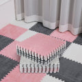 Amylove 36 Pcs Plush Foam Floor Mat Squares - Soft Playroom Tiles