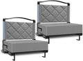 Stadium Seats with Back Support Cushion (Gray, 2pcs) - Holds 400lbs