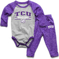 Baby College Sports Fan Long Sleeve One Piece Outfit by Wes and Willy