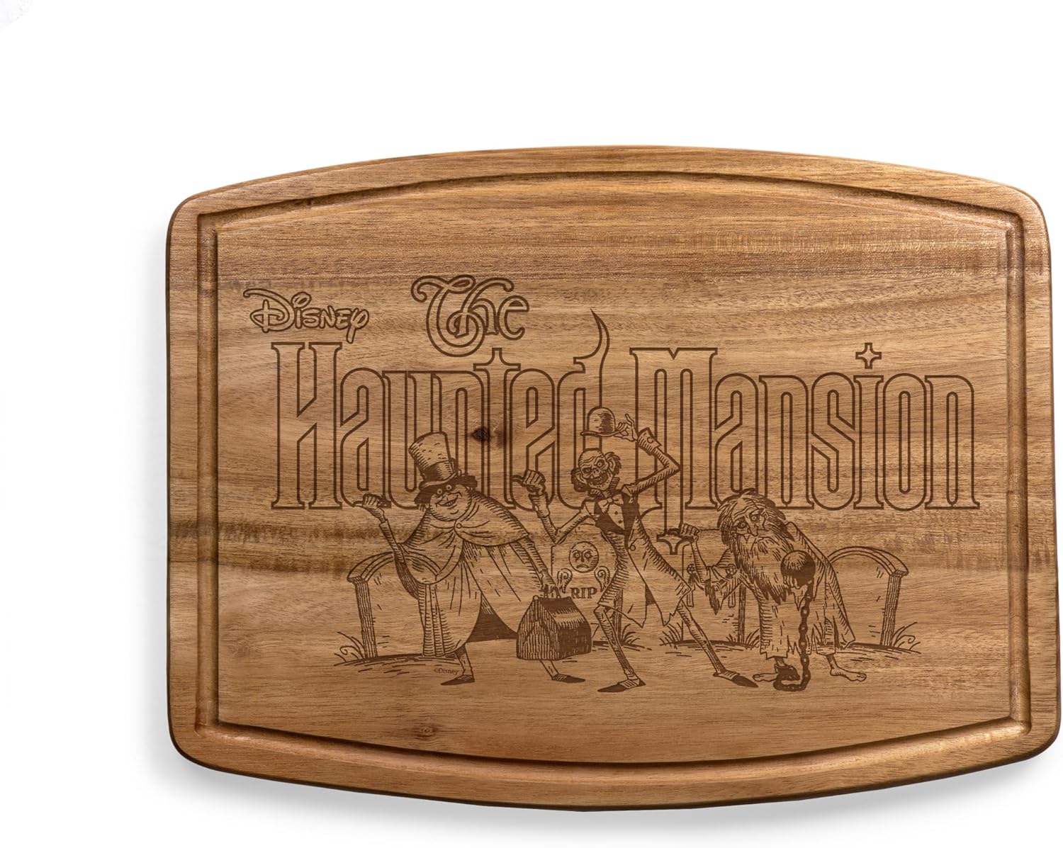 Haunted Mansion Ovale Acacia Cutting Board for Disney Fans