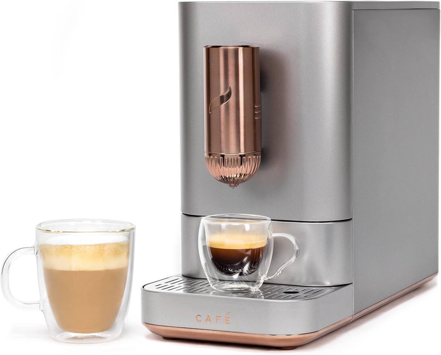 Fast Brew WiFi Espresso Maker | 20 Bar Pressure | 5 Grind Levels | Steel Silver