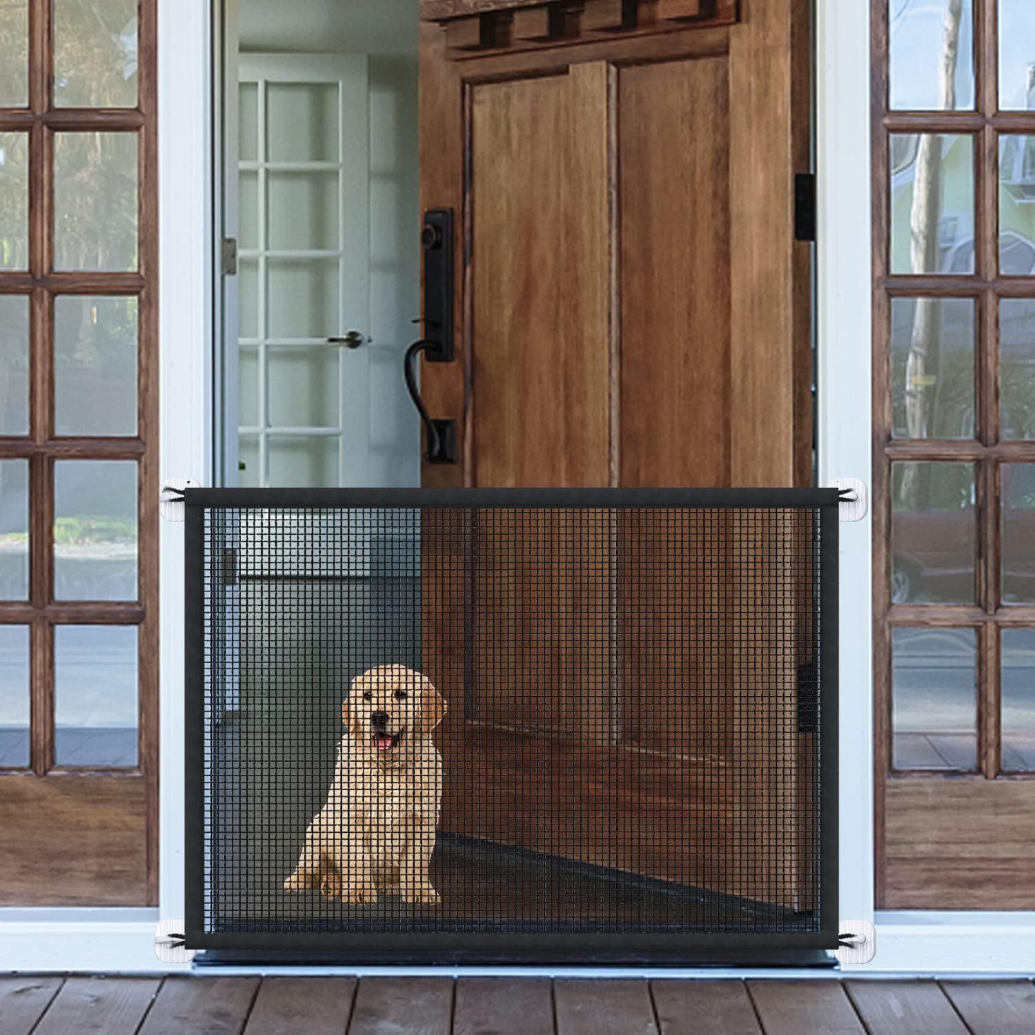 Magic Mesh Gate: Portable Safety Fence for Kids & Pets