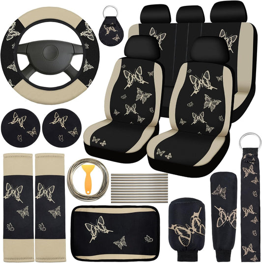 BBTO Butterfly Car Seat Full Set with Stylish Accessories