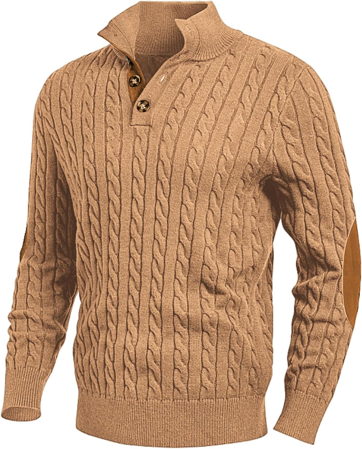 JMIERR Men's Cable Knit Pullover Sweater for Casual Style