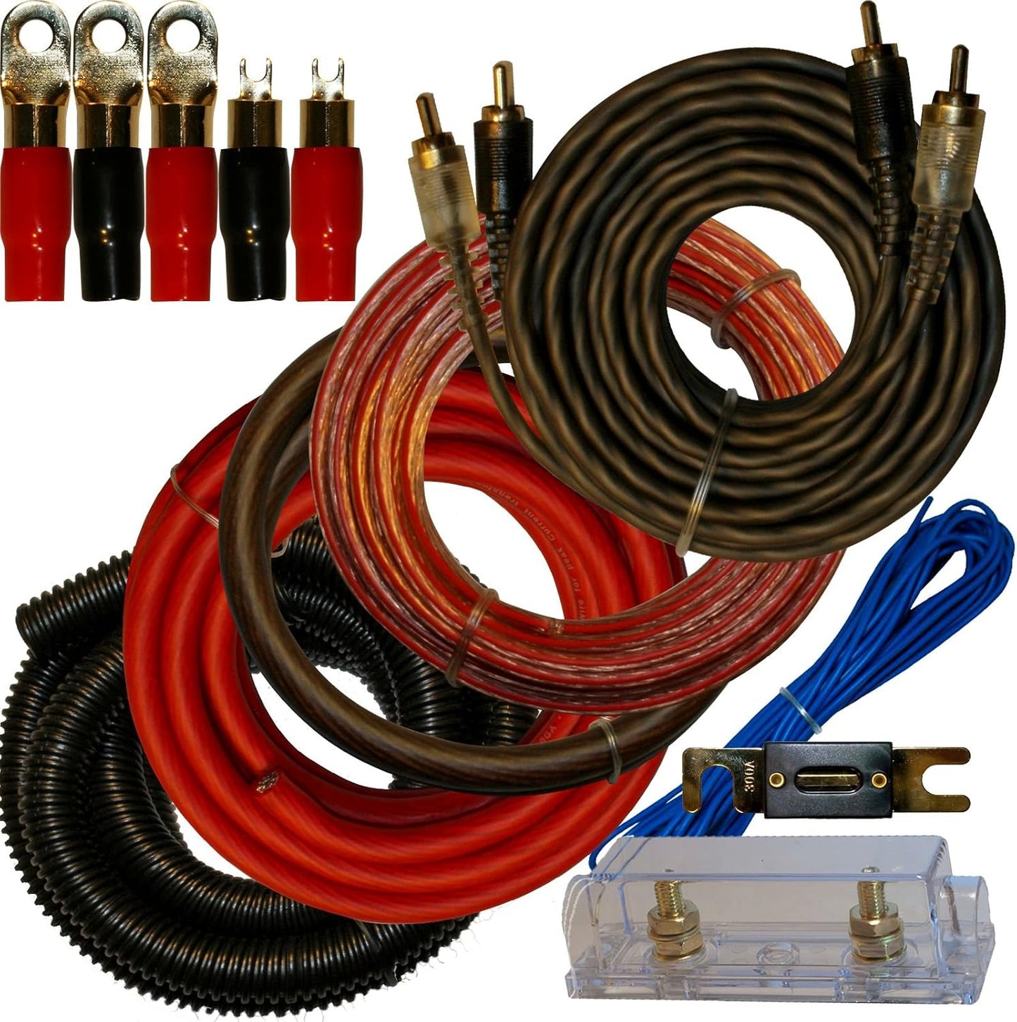 0 Gauge Amplifier Power Kit for Complete Amp Install Wiring