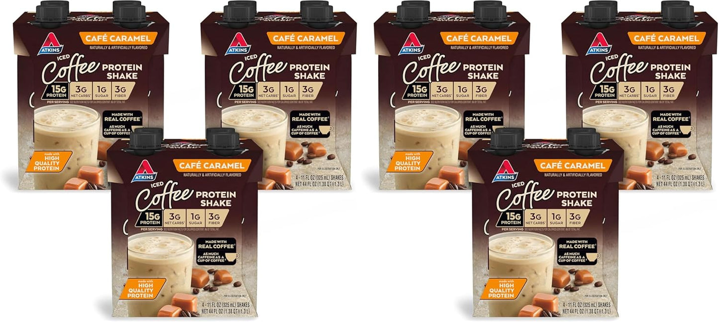 AtkinsCafe Caramel Iced Coffee Protein Shake - Keto Friendly