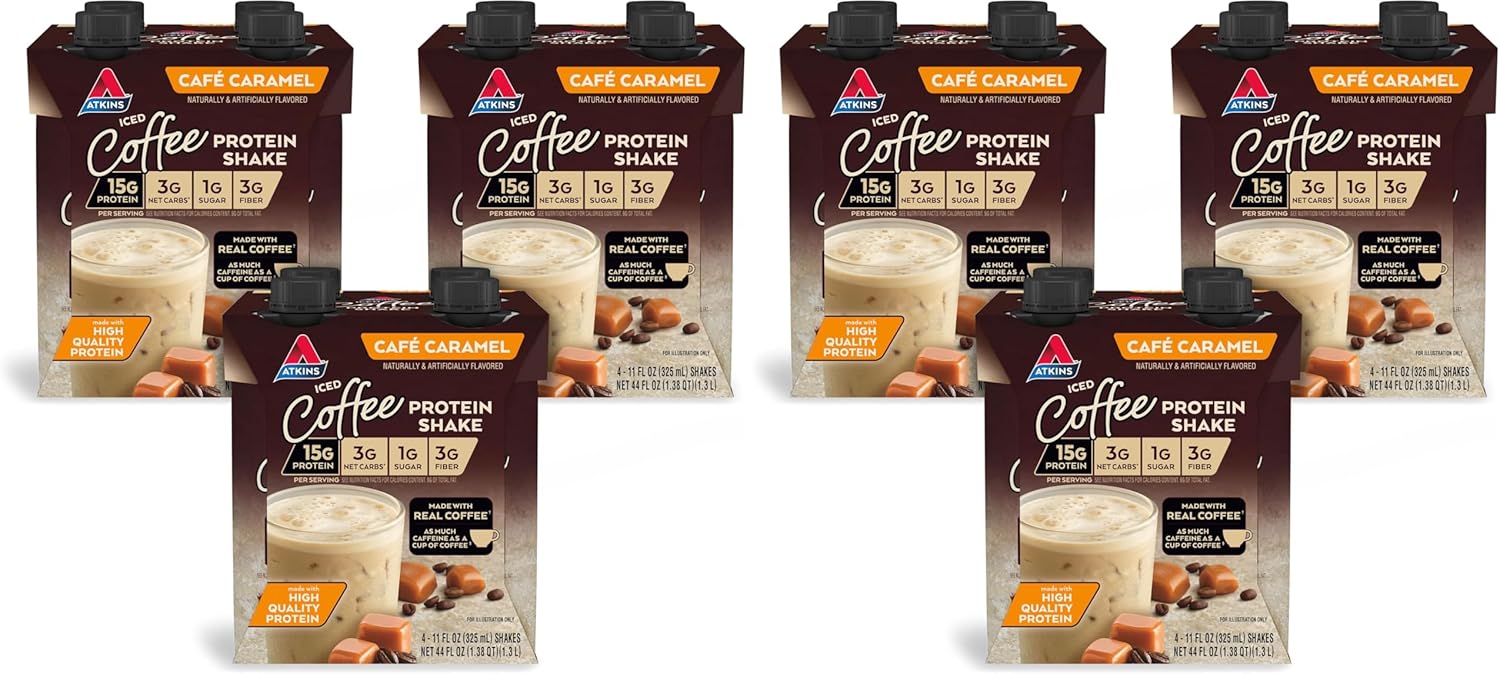 AtkinsCafe Caramel Iced Coffee Protein Shake - Keto Friendly