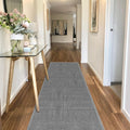 GOYLSER 7ft Kitchen Runner Rug Natural Jute Grey - Non Slip, Washable