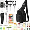 Sosation 134 Pcs Fishing Tool and Equipment Kit - Starter Tackle Set
