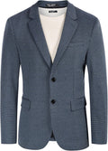 Men's Herringbone Knit Blazer Jacket - Lightweight Casual Sport Coat