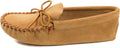 Minnetonka Men's Leather Laced Soft Leather Sole Moccasin - Cozy Fit