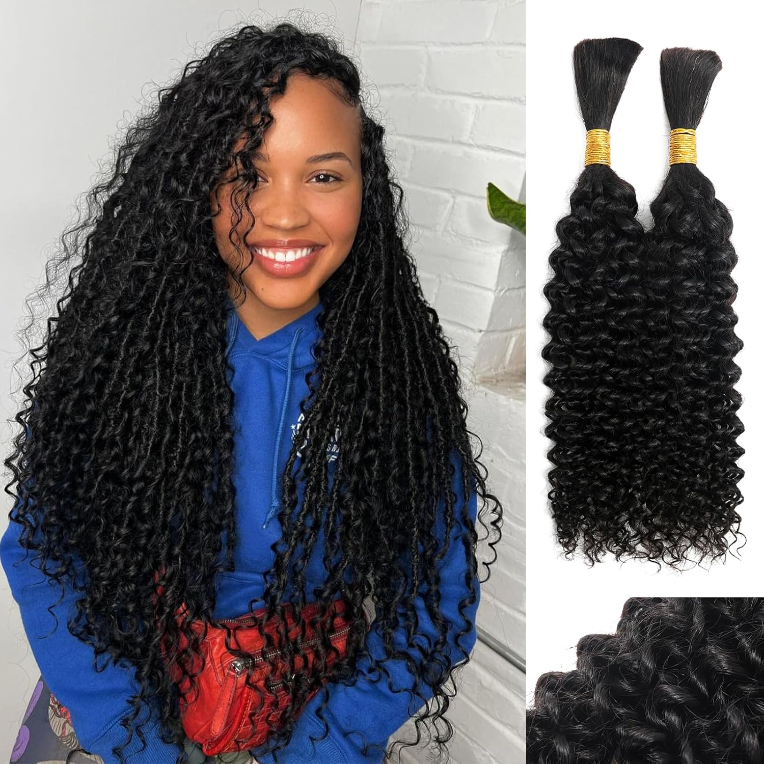 100 Percent Human Braiding Hair for Boho Braids and Styles