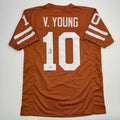 Autographed Vince Young Texas Orange College Football Jersey - Signed