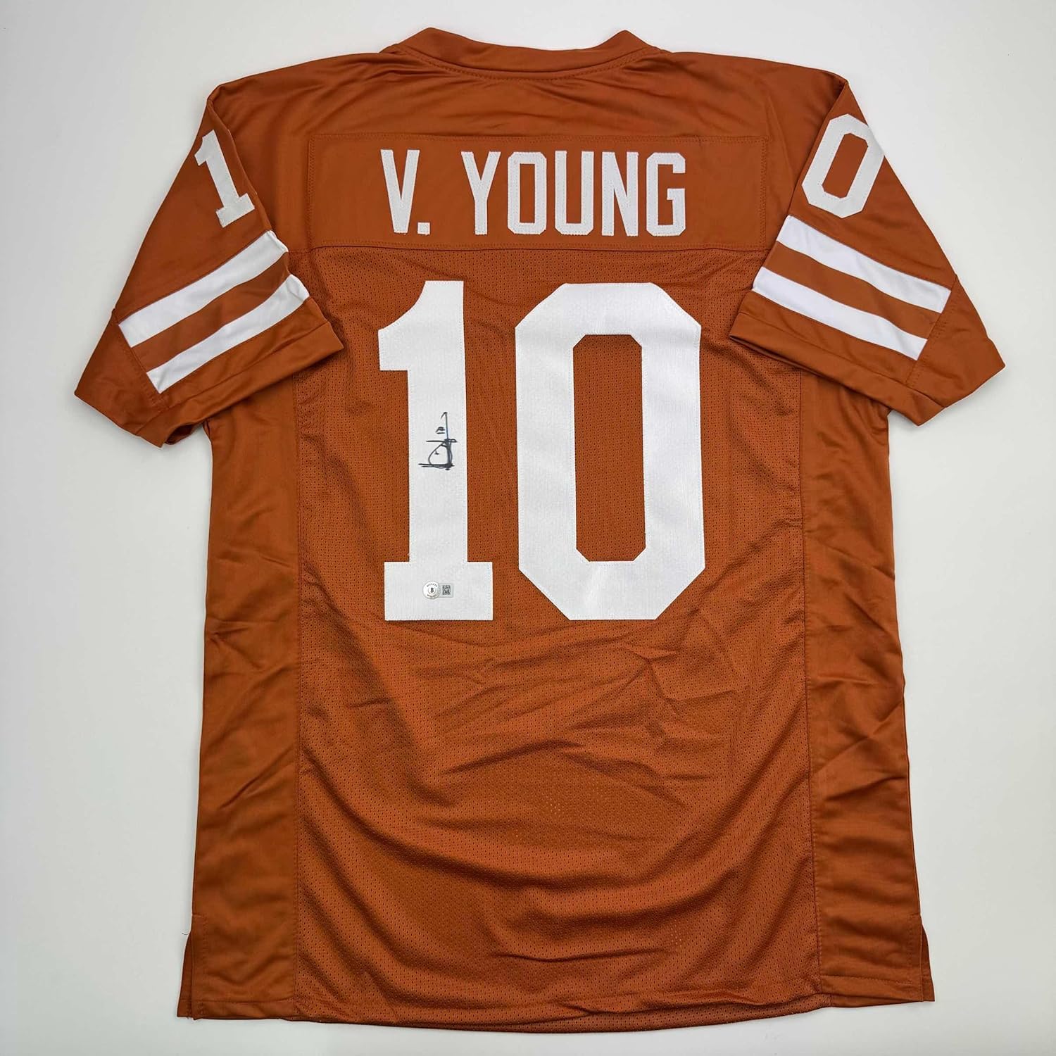 Autographed Vince Young Texas Orange College Football Jersey