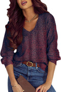 SHEWIN Womens Lightweight Crochet Pullover Sweater - Casual & Soft