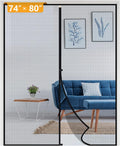Magnetic Screen Door for 74in x 80in Doors - Easy Install, Pet