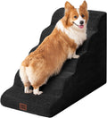 Curved Dog Stairs Ramp for High Beds - 5-Step Extra Wide Comfort