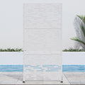 Metal Outdoor Privacy Screen 72 in x 35 in - Decorative Freestanding