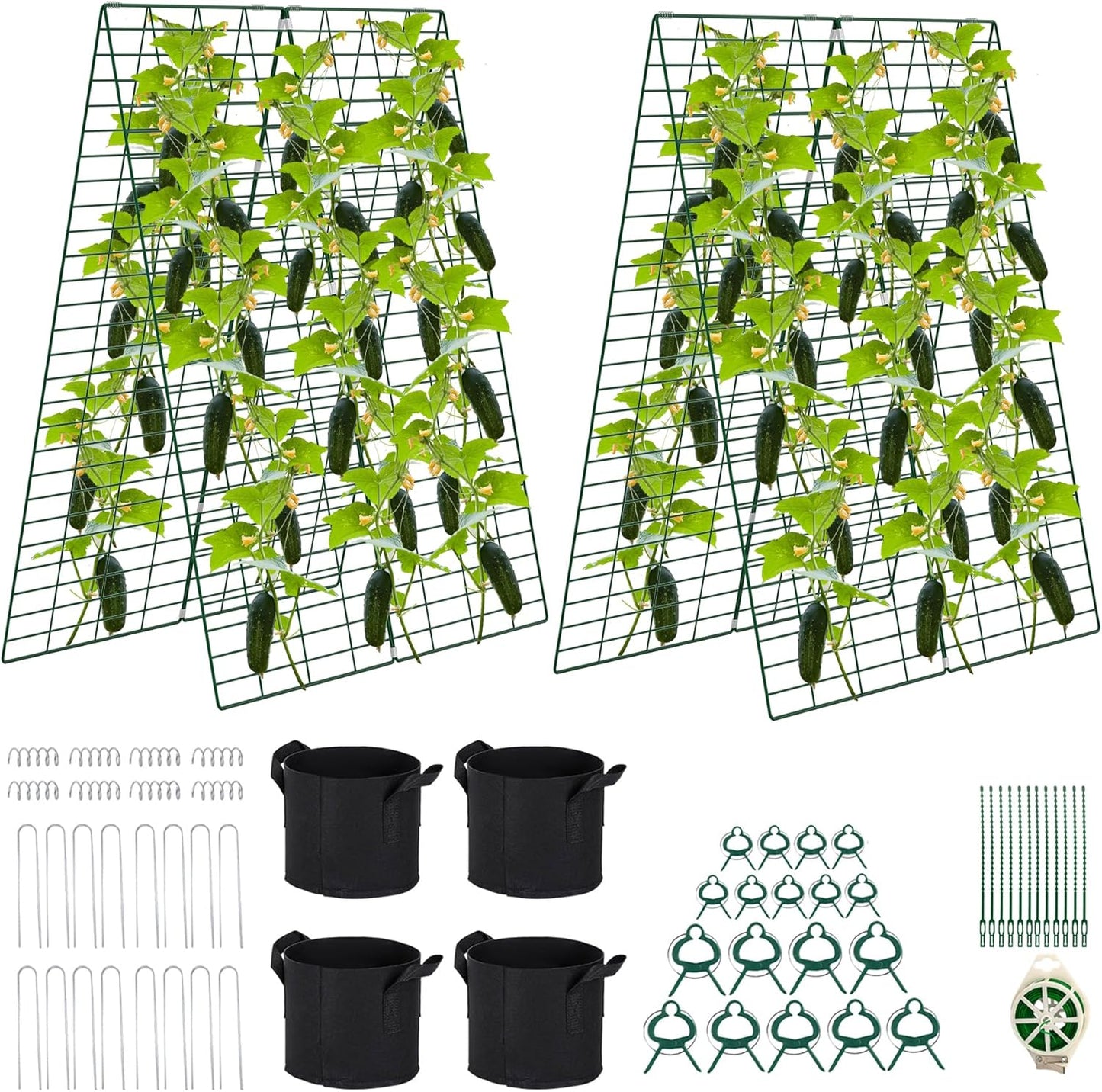 Foldable Cucumber Trellis 2 Pack for Climbing Plants Support