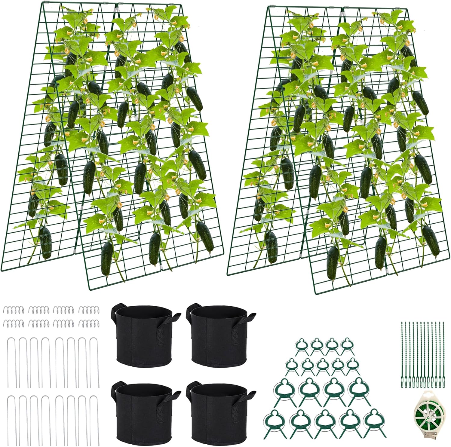 Foldable Cucumber Trellis 2 Pack for Climbing Plants Support