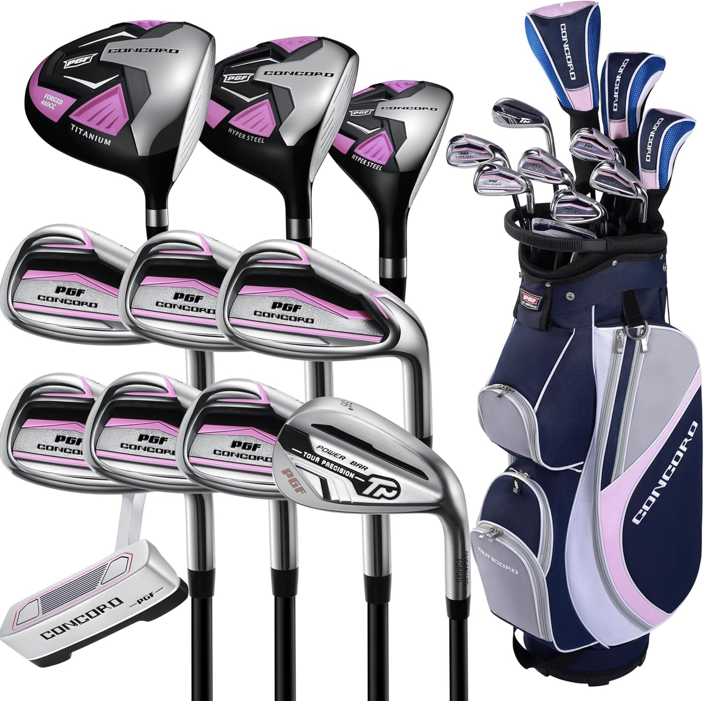 PGF Lady Concord Women's Complete Golf Club Set for All Levels