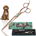Kenchii Rose Dog Grooming Scissors for Precision and Comfort