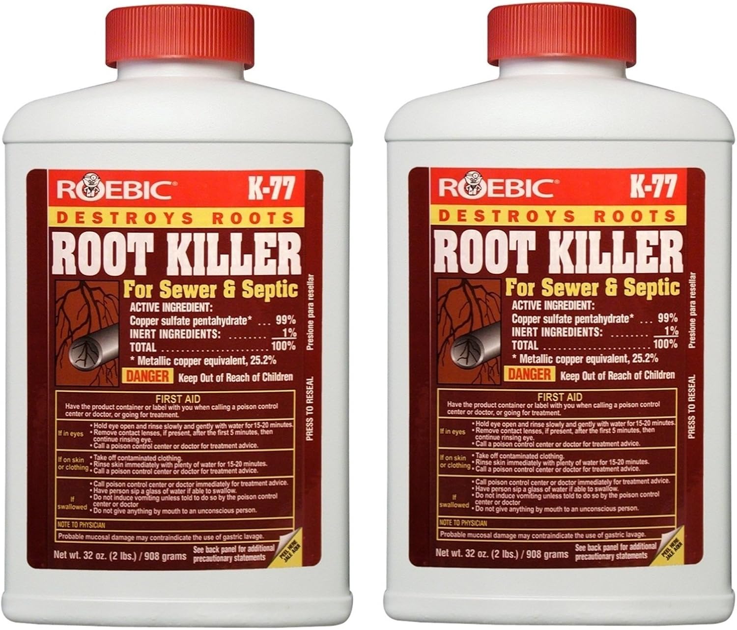 Roebic Laboratories K-77 Root Killer for Effective Clog Removal