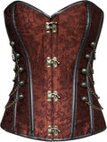 Spiral Steel Boned Women's Steampunk Bustier Corset - Sculpting Fit