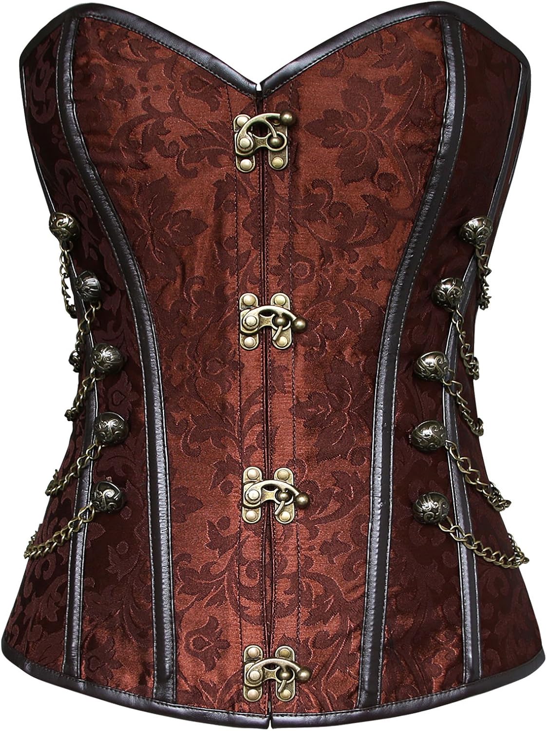 Charmian Women's Spiral Steel Boned Steampunk Gothic Corset