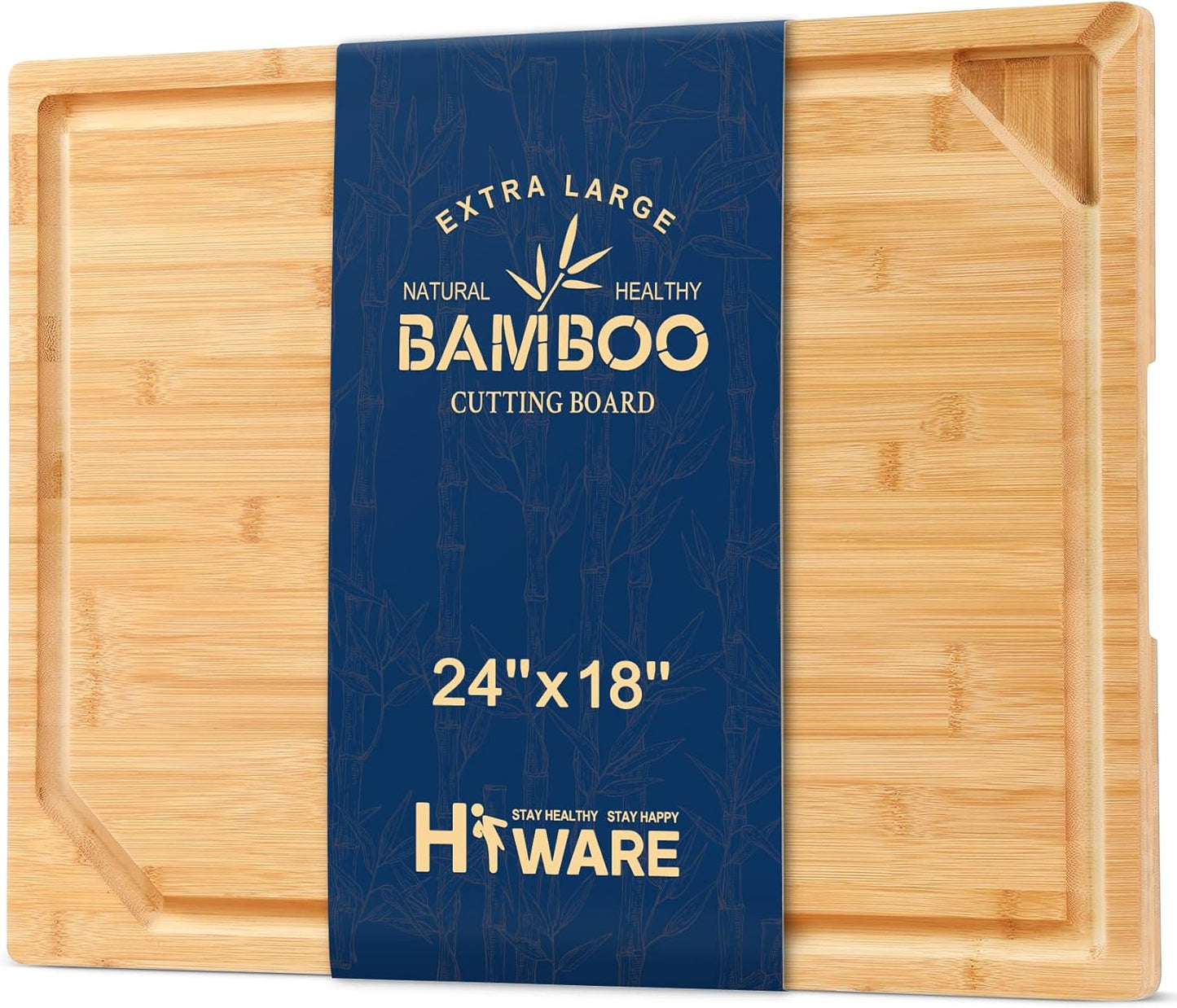 Extra Large Bamboo Serving Board for Kitchen and Charcuterie