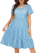 Women's Plus Size Tiered Babydoll Midi Dress - Flowy Summer Comfort