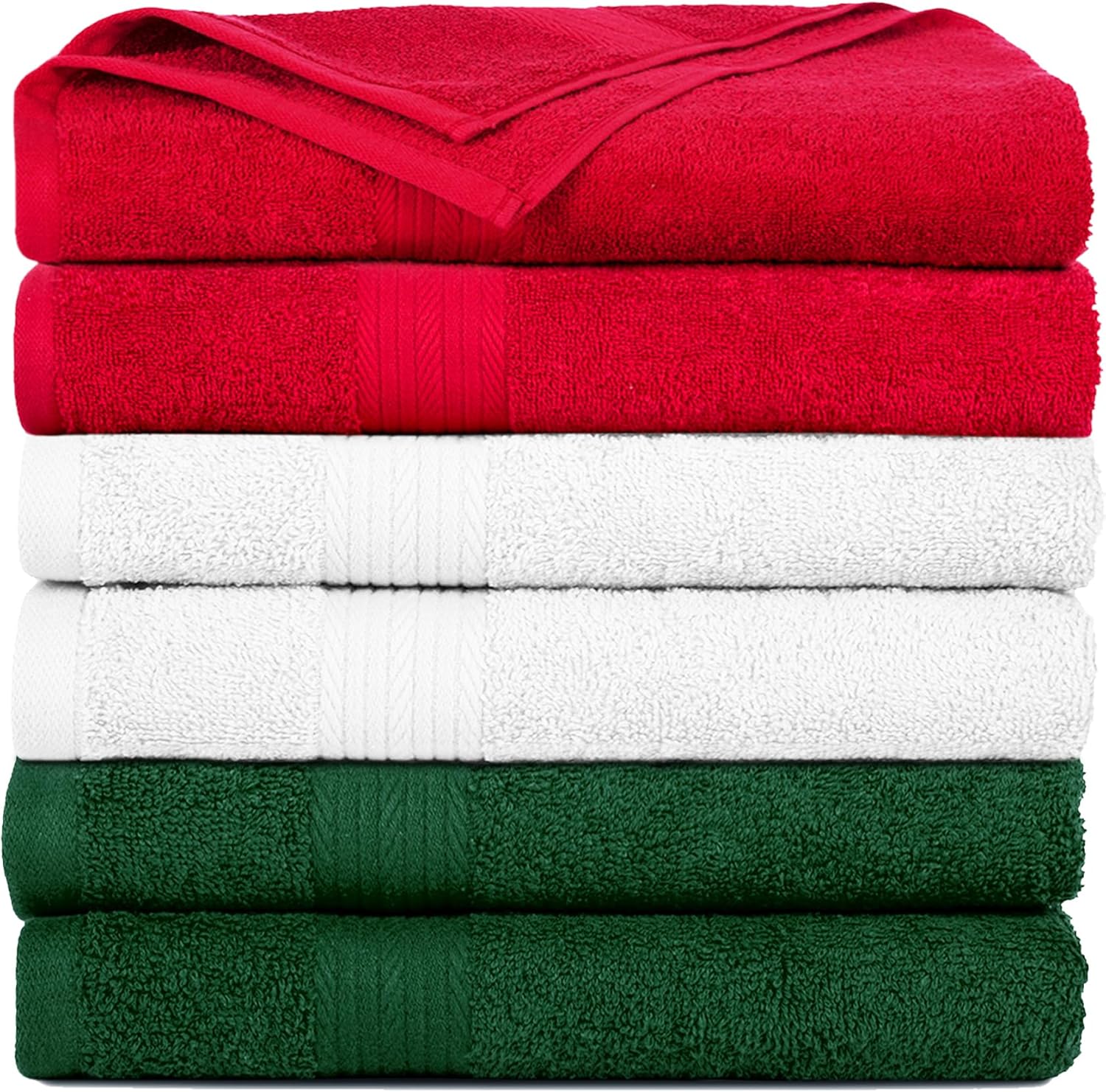 Luxurious 100% Cotton Hand Towels for Bathroom - 6 pcs Set