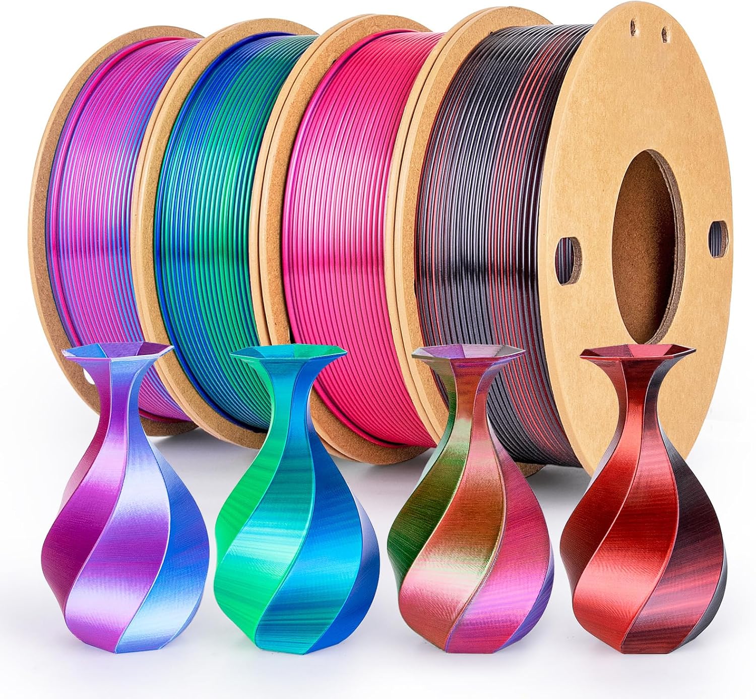 3D Printer Filament Bundle Silk PLA 1.75mm for FDM Printers