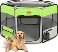 Dog Playpen Green Large Portable Pet Play Pen - Foldable Tent