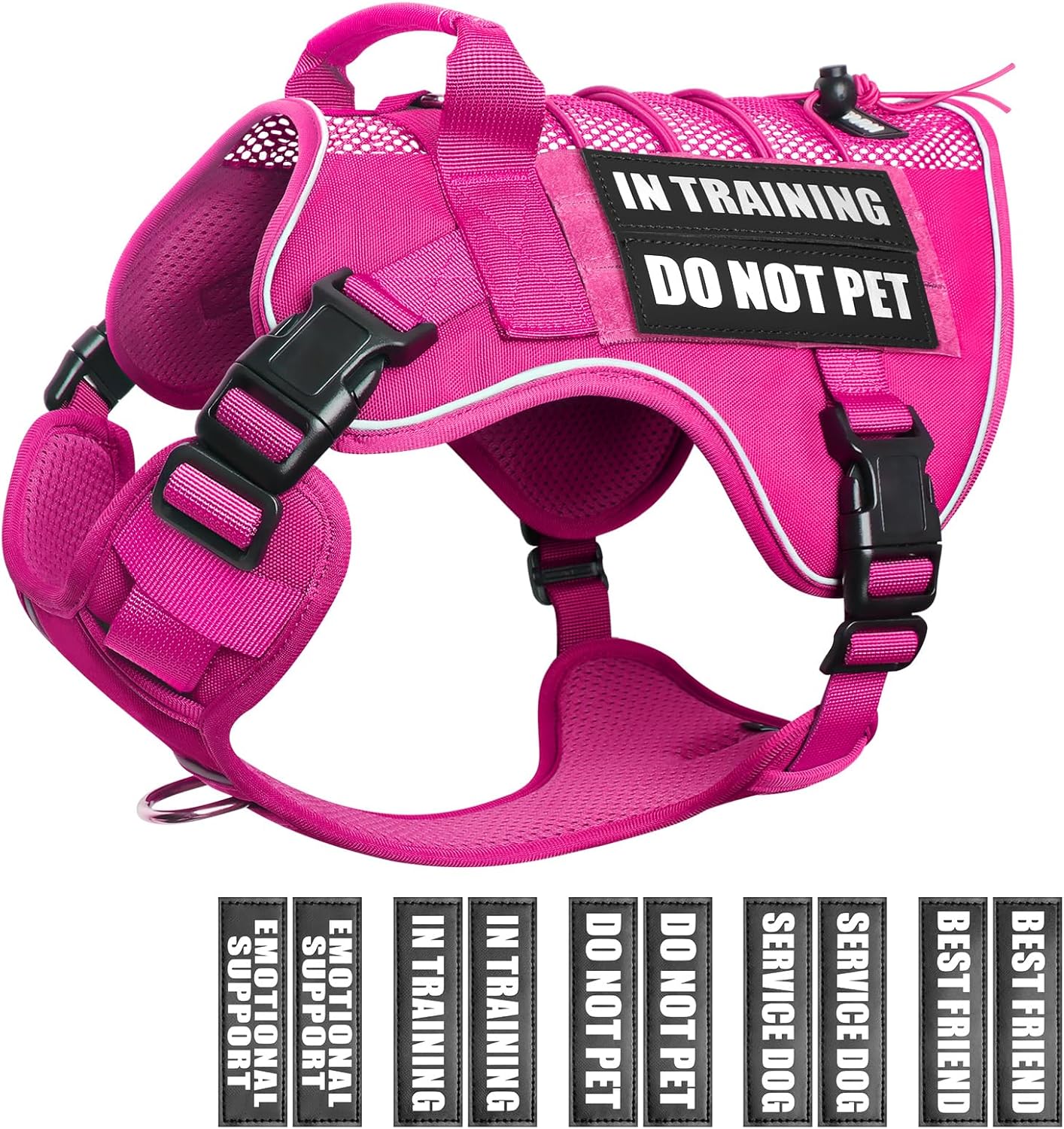 WINSEE Service Dog in Training Mesh Harness for Medium Dogs