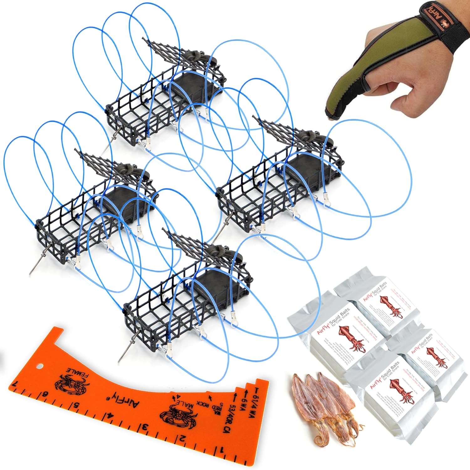 AirFly Heavy Surf 6-Loop Crab Trap for Dungeness & Blue Crabs