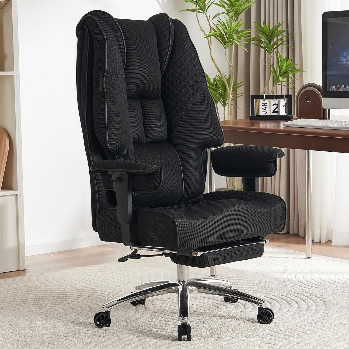 Big and Tall Office Chair with Foot Rest for Ultimate Comfort