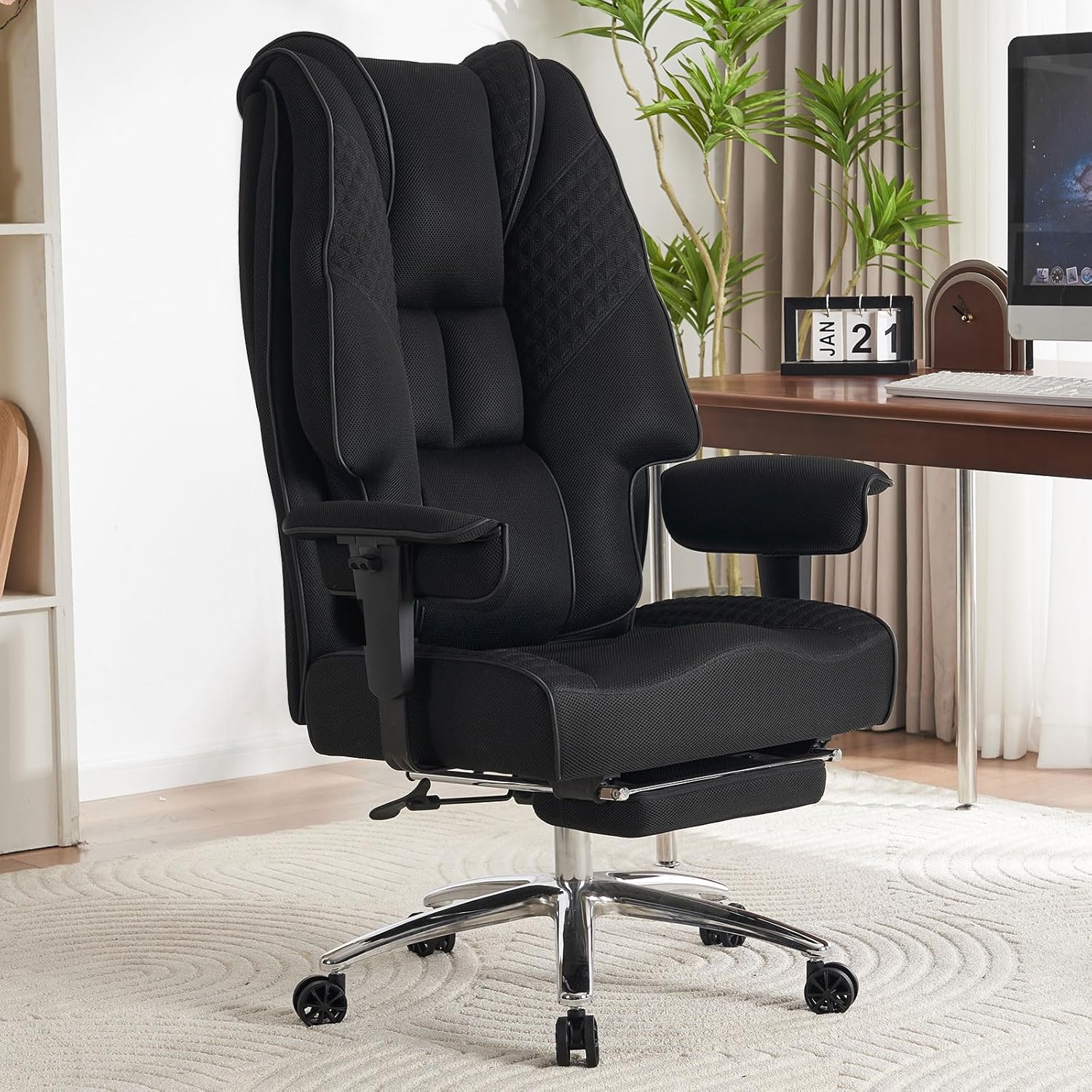 Big and Tall Office Chair with Foot Rest for Ultimate Comfort
