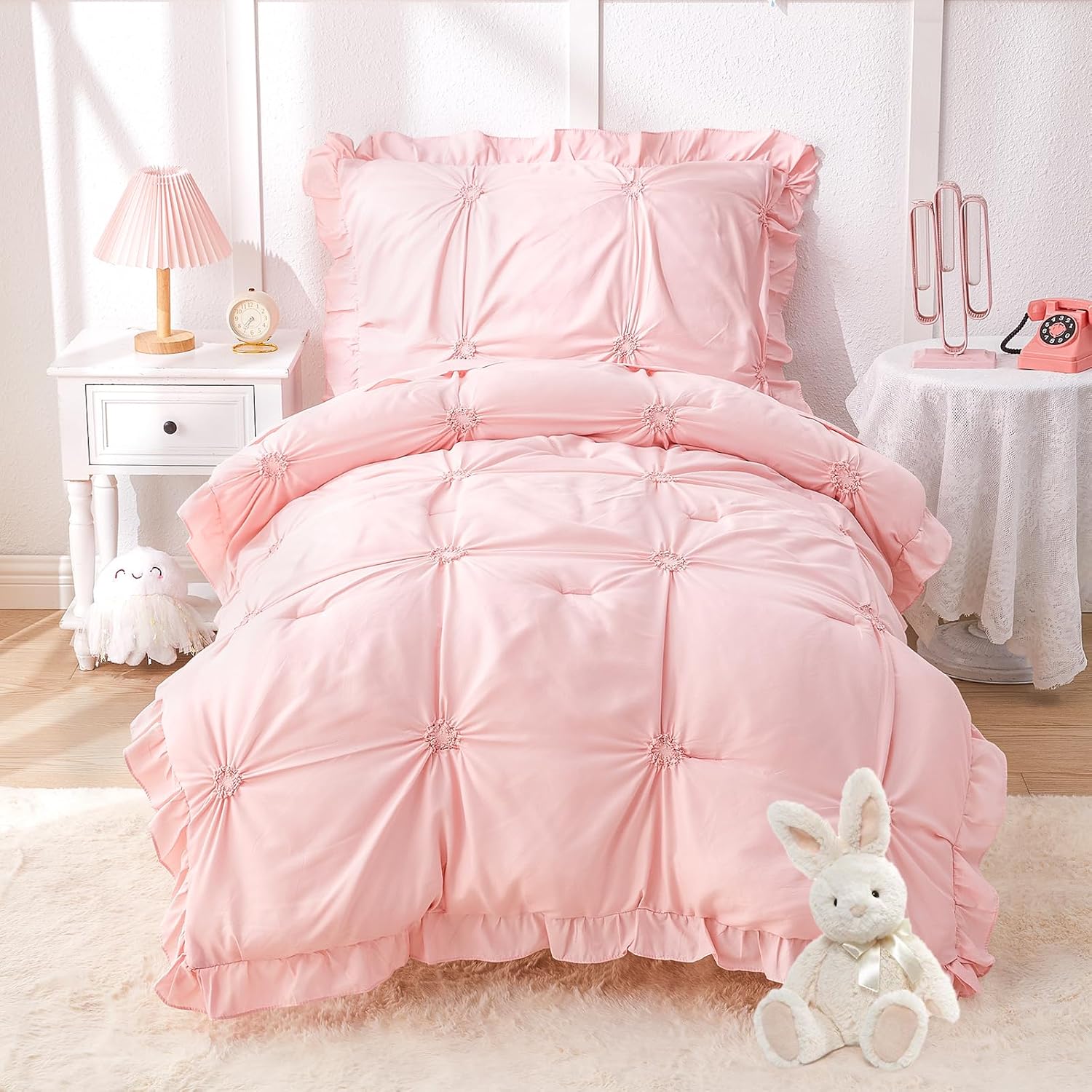 Wowelife Princess Toddler Bedding Set for Girls, Boho Style