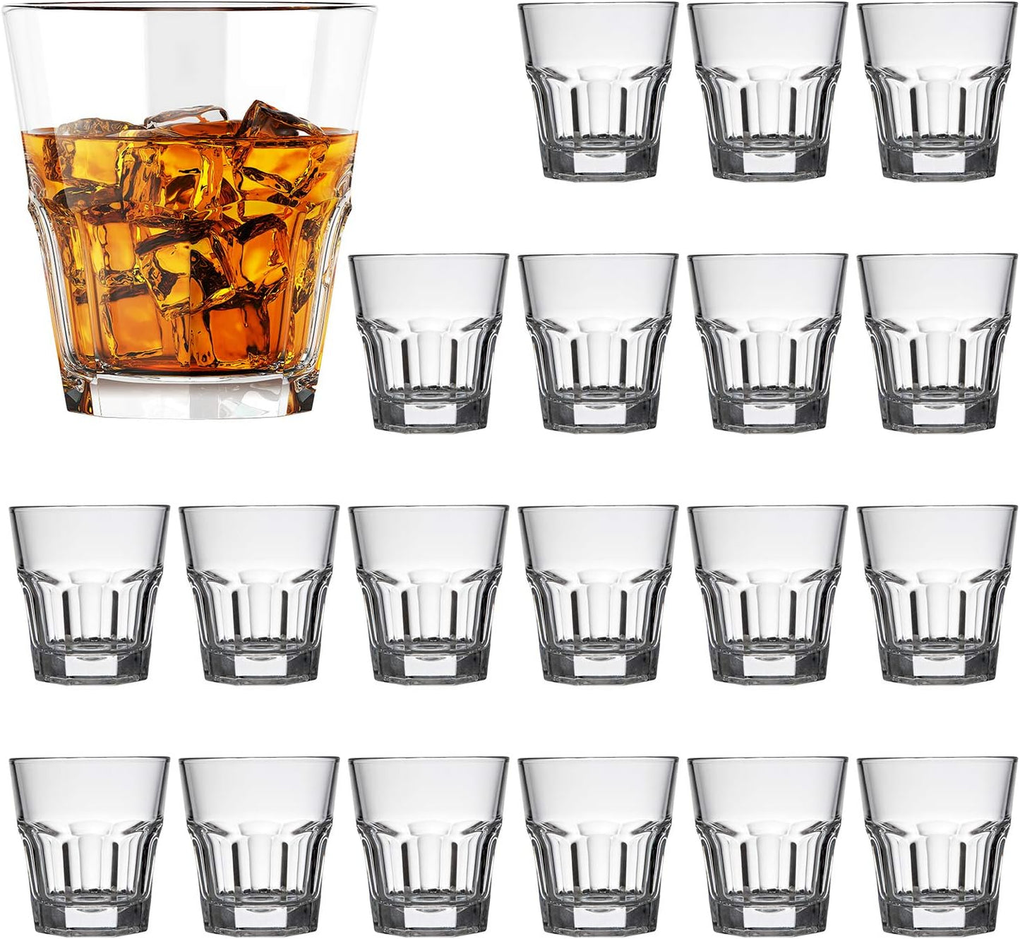 QAPPDA Shot Glass Set of 20 - Heavy Base 4.5oz Cocktail Cups