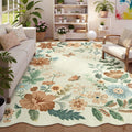 Lahome Floral Washable Rugs 8x10 for Living Room and Bedroom