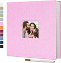 Large Photo Album Self Adhesive 11 x 10.6 in - Durable Linen Cover
