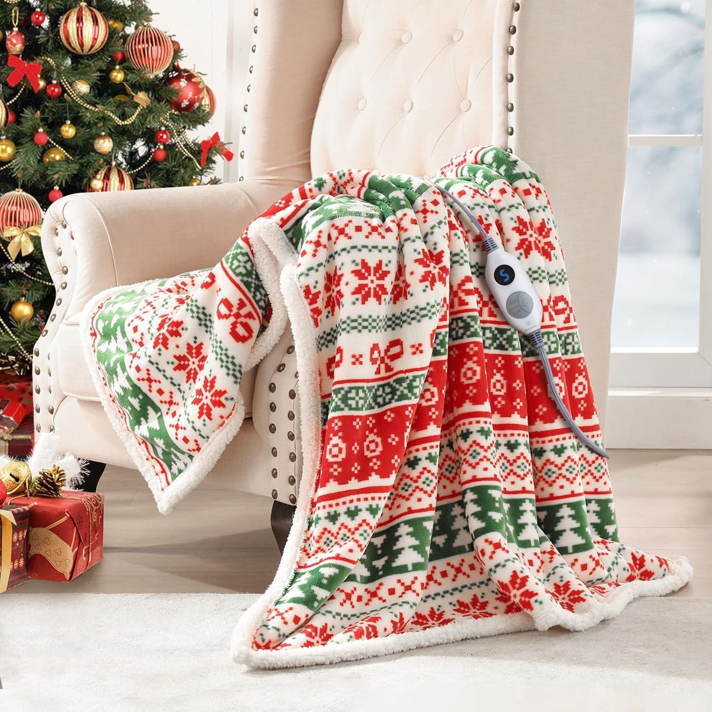 Westinghouse Heated Throw Blanket: Super Soft Flannel & Sherpa