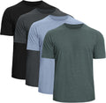 Men's Cotton Crew Neck T-Shirts 4-Pack - Comfortable Classic Fit Tees