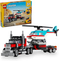 LEGO Creator 3 in 1 Flatbed Truck with Helicopter Toy - Transforming