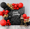 Shimmer Wall Backdrop Black Square Sequin Panels - 12 Pack